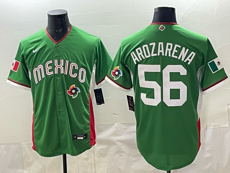 Men 2026 World Cub USA #56 Arozarena green Nike MLB Jersey 001->more jerseys->MLB Jersey